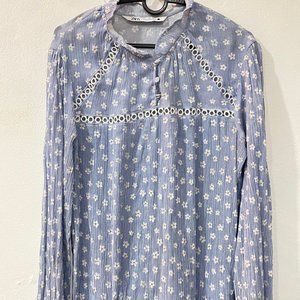 zara floral blouse